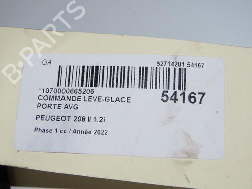 Left front window switch PEUGEOT 208 II (UB_, UP_, UW_, UJ_) 1.2 PureTech 100 | BP31274423I27 