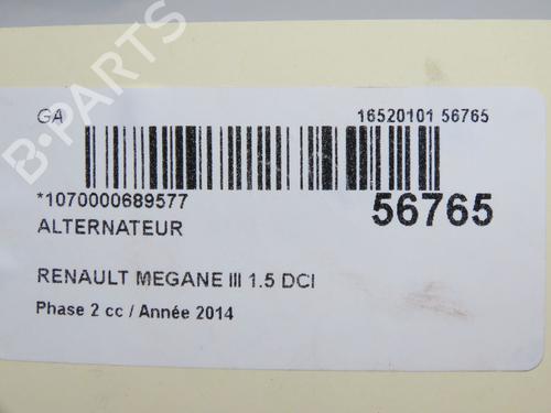 Alternator RENAULT MEGANE III Hatchback (BZ0/1_, B3_) 1.5 dCi (BZ09, BZ0D, BZ1W, BZ29, BZ14) | BP37432534M7 - Image 9