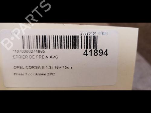 Used Left front brake caliper OPEL CORSA C (X01) 1.2 (F08, F68) (75 hp) 14878366