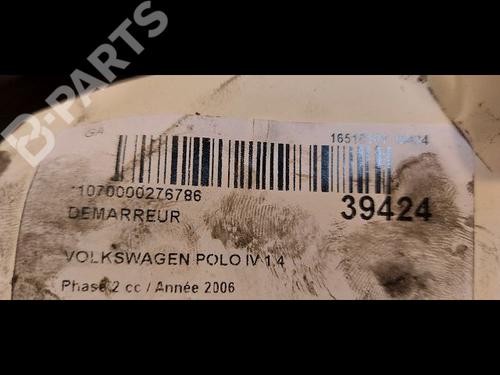 Starter VW POLO IV (9N_, 9A_) 1.4 TDI | BP9613620M8