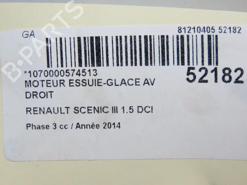 Used Front wiper motor RENAULT SCÉNIC III (JZ0/1_) 1.5 dCi (110 hp) 28833023