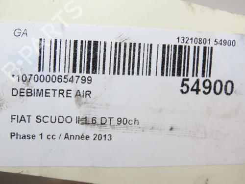 Used Mass air flow sensor FIAT SCUDO Van (270_, 272_) 1.6 D Multijet (90 hp) 28801379