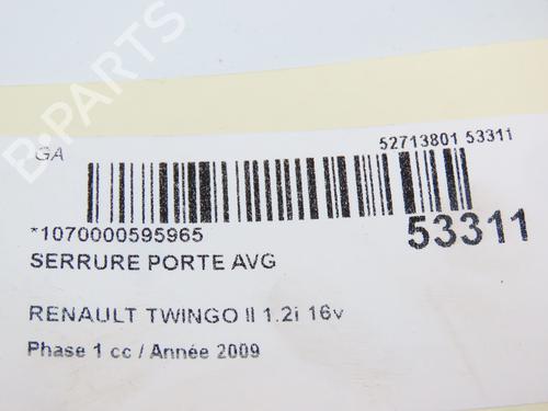 Front left lock RENAULT TWINGO II (CN0_) 1.2 16V (CN0K, CN0V, CN0A) | BP29216039C98 