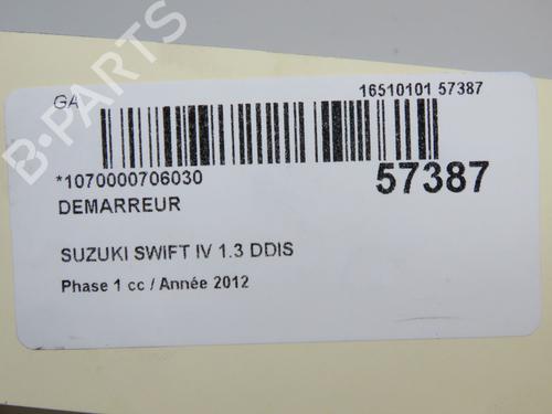 Starter SUZUKI SWIFT IV (FZ, NZ) 1.3 DDiS (AZG413D, ZC02S, ZC92S) | BP33998695M8  - Image 6
