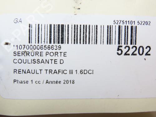 Rear right lock RENAULT TRAFIC III Van (FG_) 1.6 dCi 125 (FGMH) | BP28969119C99 