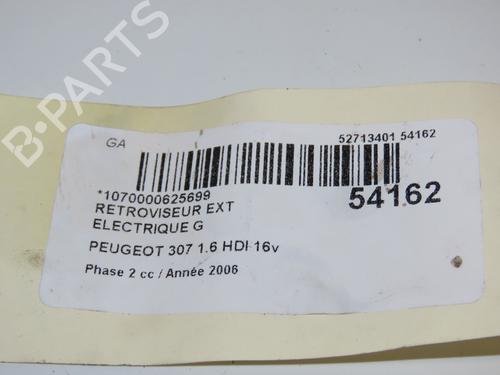 Used Left mirror PEUGEOT 307 (3A/C) 1.6 HDi (90 hp) 29128790