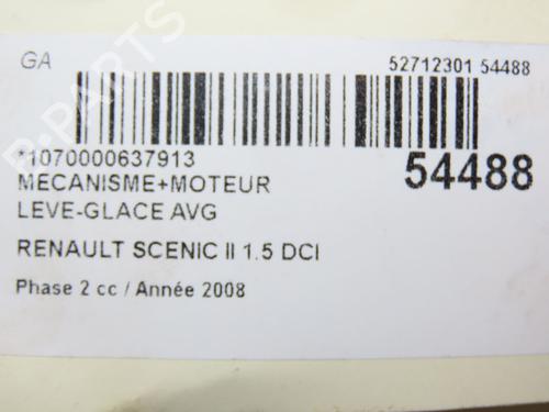 Used Front left window mechanism RENAULT SCÉNIC II (JM0/1_) 1.5 dCi (JM1E, JM16) (106 hp) 28831213