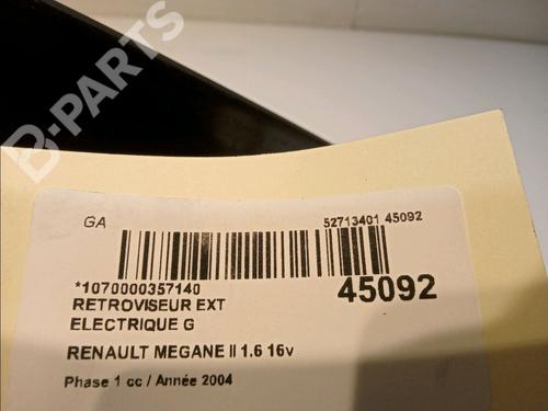 Left mirror RENAULT MEGANE II (BM0/1_, CM0/1_) 1.6 16V (BM0C, CM0C) | BP11267544C26 