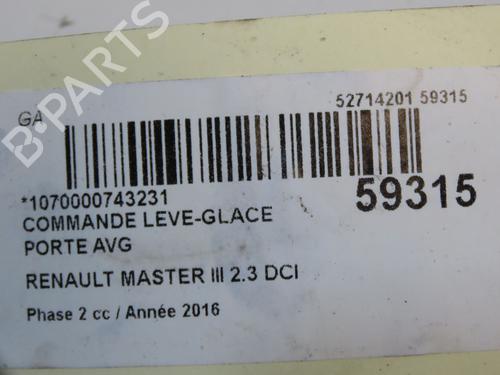 Left front window switch RENAULT MASTER III Van (FV) 2.3 dCi 130 FWD (FV0M, FV0Y, FV0J, FV02, FV03) | BP36345338I27  - Image 6