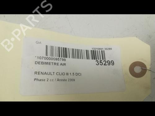 Used Mass air flow sensor RENAULT CLIO III (BR0/1, CR0/1) 1.5 dCi (BR17, CR17) (86 hp) 9597017