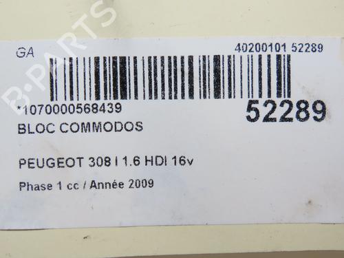 Used Steering column stalk PEUGEOT 308 I (4A_, 4C_) 1.6 HDi (90 hp) 24344399
