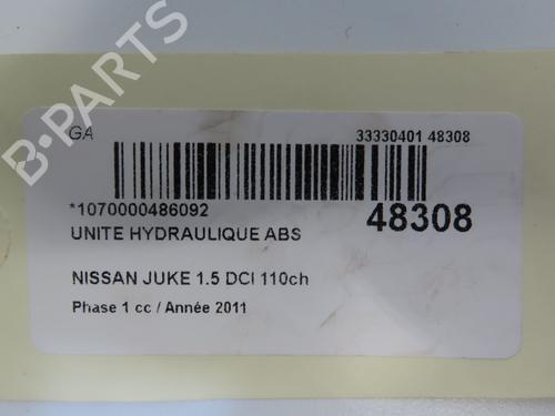 Used ABS pump NISSAN JUKE (F15) 1.5 dCi (110 hp) 28829927