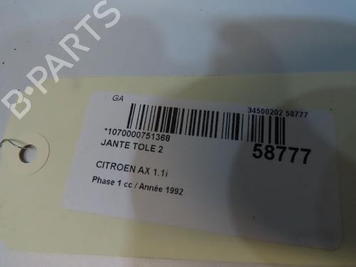 Used Rim Rim CITROËN AX (ZA-_) 11 (54 hp) 36395838 36395838