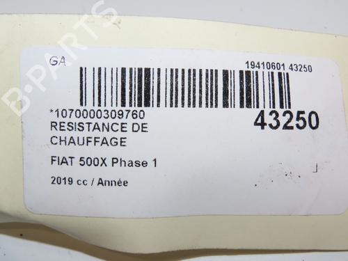 Heater resistor FIAT 500X (334_) 1.3 (334.AXR11) | BP29441627M108 