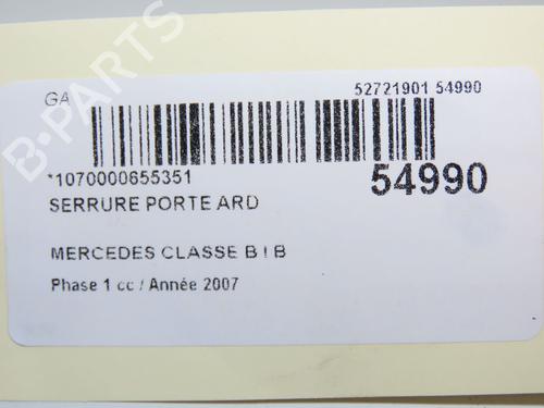 Used Rear right lock MERCEDES-BENZ B-CLASS Sports Tourer (W245) B 180 CDI (245.207) (109 hp) 30824931