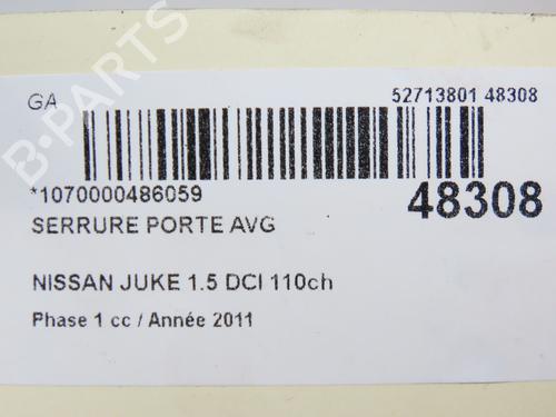 Front left lock NISSAN JUKE (F15) 1.5 dCi | BP28831631C98 