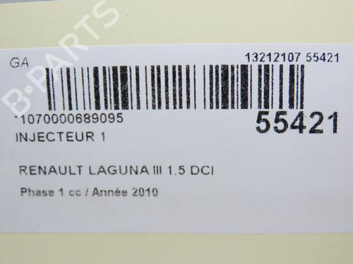 Used Injector RENAULT LAGUNA III (BT0/1) 1.5 dCi (BT00, BT0A, BT0T, BT1J) (110 hp) 30797558