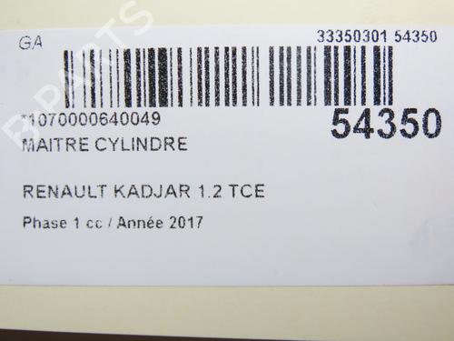 Brake master cylinder RENAULT KADJAR (HA_, HL_) 1.2 TCe 130 (HLMR) | BP29469735M77 