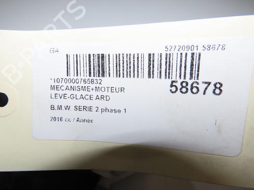 Used Rear right window mechanism Rear right window mechanism BMW 2 Gran Tourer (F46) 216 d (116 hp) 40110743 40110743