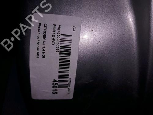 Right front door CITROËN C2 (JM_) 1.4 HDi | BP11102463C3