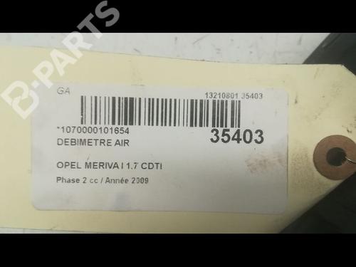 Mass air flow sensor OPEL MERIVA A MPV (X03) 1.7 CDTI (E75) | BP9598991M95 