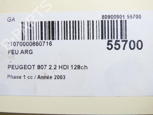 Left taillight PEUGEOT 807 (EB_) 2.2 HDi | BP32200892C34 - Image 4