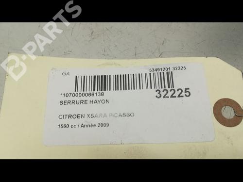 Tailgate lock CITROËN XSARA PICASSO (N68) 1.6 HDi | BP9595447C101 