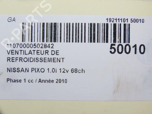 Radiator fan NISSAN PIXO (UA0) 1.0 | BP18415065M35 