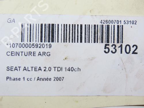 Rear left belt tensioner SEAT ALTEA (5P1) 2.0 TDI 16V | BP28830764C89 
