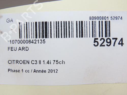 Right taillight CITROËN C3 II (SC_) 1.4 | BP28832679C35