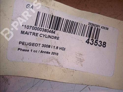Brake master cylinder PEUGEOT 3008 I MPV (0U_) 1.6 HDi | BP11100417M77 