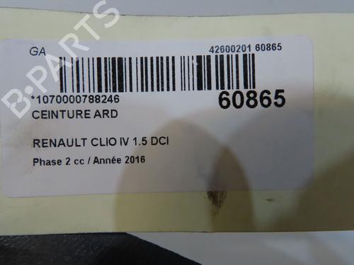 Used Rear right seatbelt Rear right seatbelt RENAULT CLIO IV (BH_) 1.5 dCi 75 (75 hp) 40241033 40241033