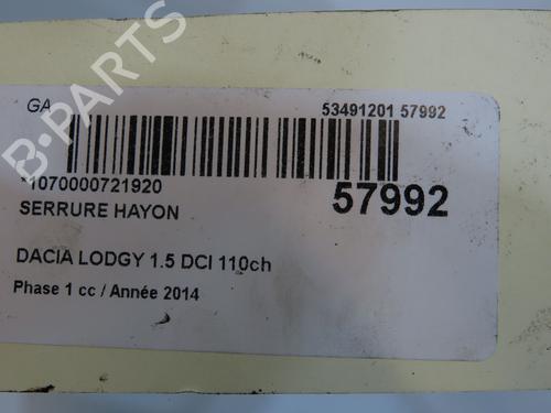Tailgate lock DACIA LODGY (JS_) 1.5 dCi (JSMC, JSAF) | BP36396224C101 - Image 3