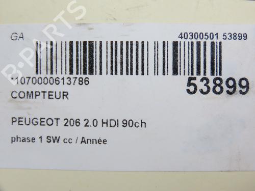 Kombiinstrument PEUGEOT 206 SW (2E/K) 2.0 HDi (90 hp) 28830523