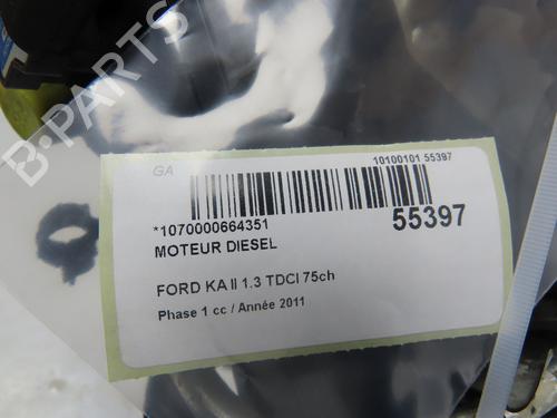 Used Engine Engine FORD KA (RU8) 1.3 TDCi (75 hp) 35971000 35971000