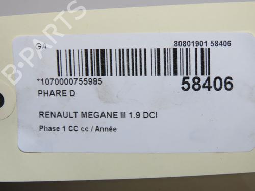 Right headlight RENAULT MEGANE CC (EZ0/1_) 1.9 dCi (EZ0J, EZ1S) | BP36444481C29 - Image 6