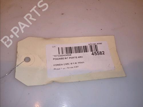 Venstre bagtil invendig håndtag HONDA CIVIC VII Hatchback (EU, EP, EV) 1.6 i (EP2, EU8, EU6) (110 hp) 12992647