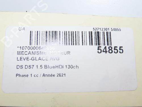 Front left window mechanism DS DS 7 Crossback (J4_, JR_, JC_) 1.5 BlueHDi 130 (JCYHZJ, JCYHZR) | BP30955829C22