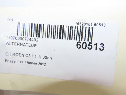 Used Alternator Alternator CITROËN C3 II (SC_) 1.1 i (60 hp) 40437813 40437813