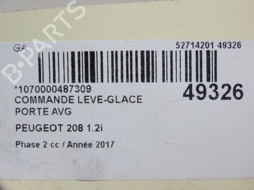 Left front window switch PEUGEOT 208 I (CA_, CC_) 1.2 VTi 68 / PureTech 68 | BP26381272I27 - Image 4