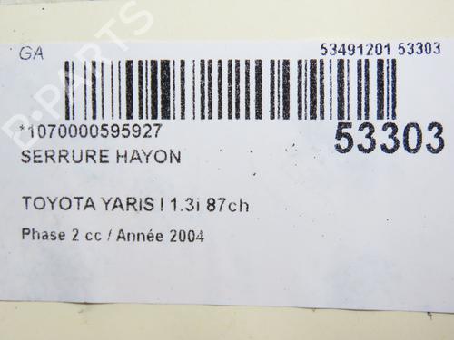 tailgate-lock-toyota-yaris-_p1_-1999-2000-2001-2002-2003-2004-2005-28802190 main image