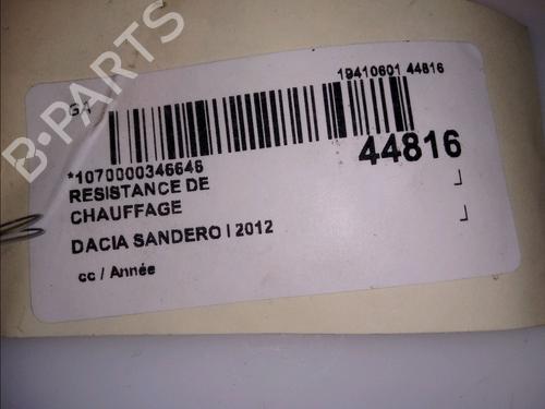 Heater resistor DACIA SANDERO 1.2 16V | BP11677471M108