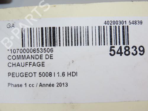 Climate control PEUGEOT 5008 (0U_, 0E_) 1.6 HDi | BP28801745I5 