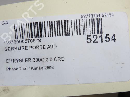 Used Front right lock Front right lock CHRYSLER 300C Touring (LX, LE) 3.0 CRD (218 hp) 40484853 40484853
