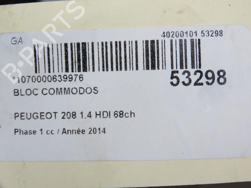 Used Steering column stalk PEUGEOT 208 I (CA_, CC_) 1.4 HDi (68 hp) 31077316