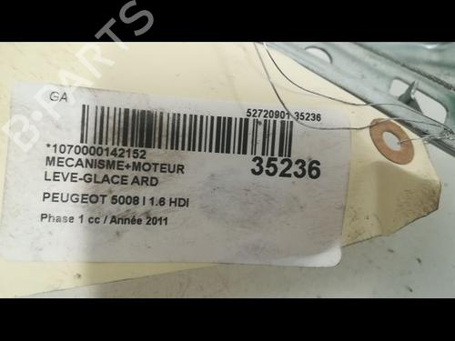 Rear right window mechanism PEUGEOT 5008 (0U_, 0E_) 1.6 HDi | BP9600063C25