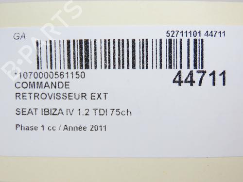 Mirror switch SEAT IBIZA IV (6J5, 6P1) 1.2 TDI | BP28831090I25 
