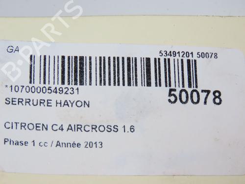 Used Tailgate lock CITROËN C4 AIRCROSS 1.6 HDi 115 (114 hp) 29318804