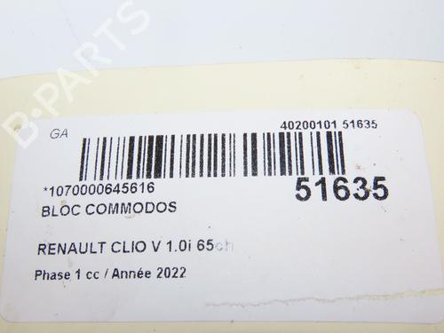 Used Steering column stalk RENAULT CLIO V (B7_) 1.0 SCe 65 (B7MG) (67 hp) 29345220