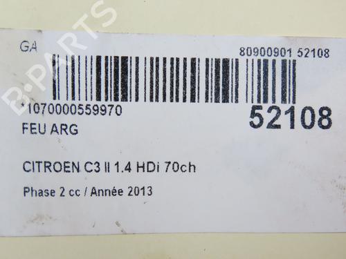 Used Left taillight CITROËN C3 II (SC_) 1.4 HDi 70 (SC8HZC, SC8HR0, SC8HP4) (68 hp) 28969632